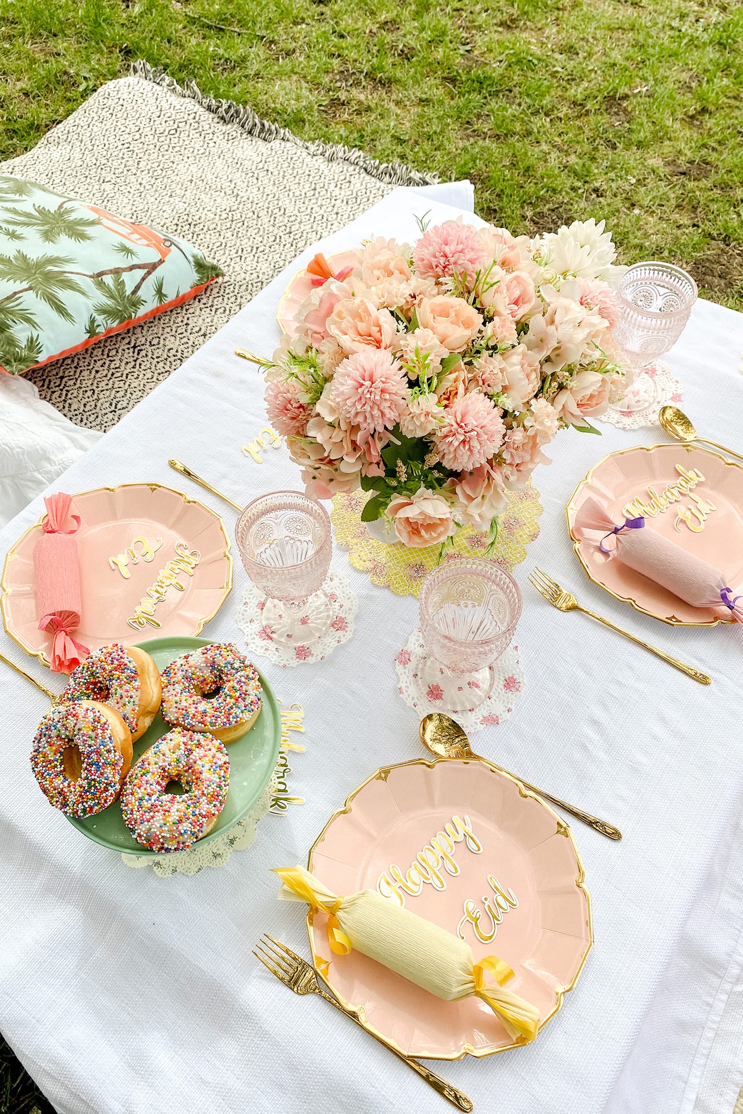 Table decorated to show Eid Day Traditions