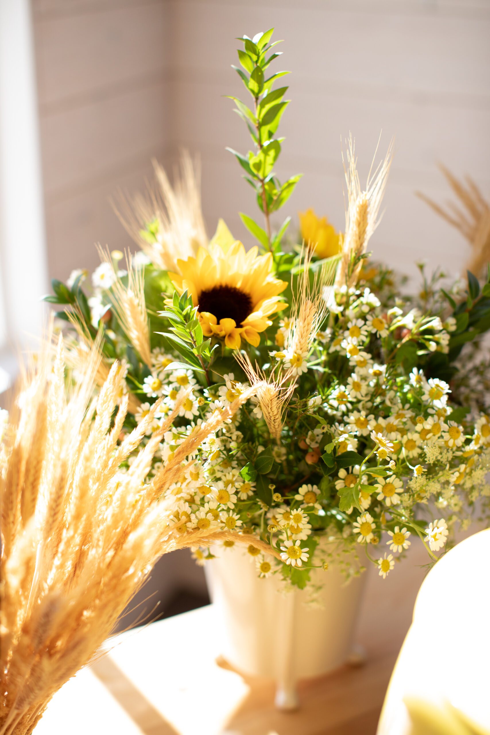 Bouquet of beautiful fall flowers on Jillian Harris' kitchen counter, an image featured in the Stock Photo Collections in our Campus Store and will be sure to make you smile for some self-care. 