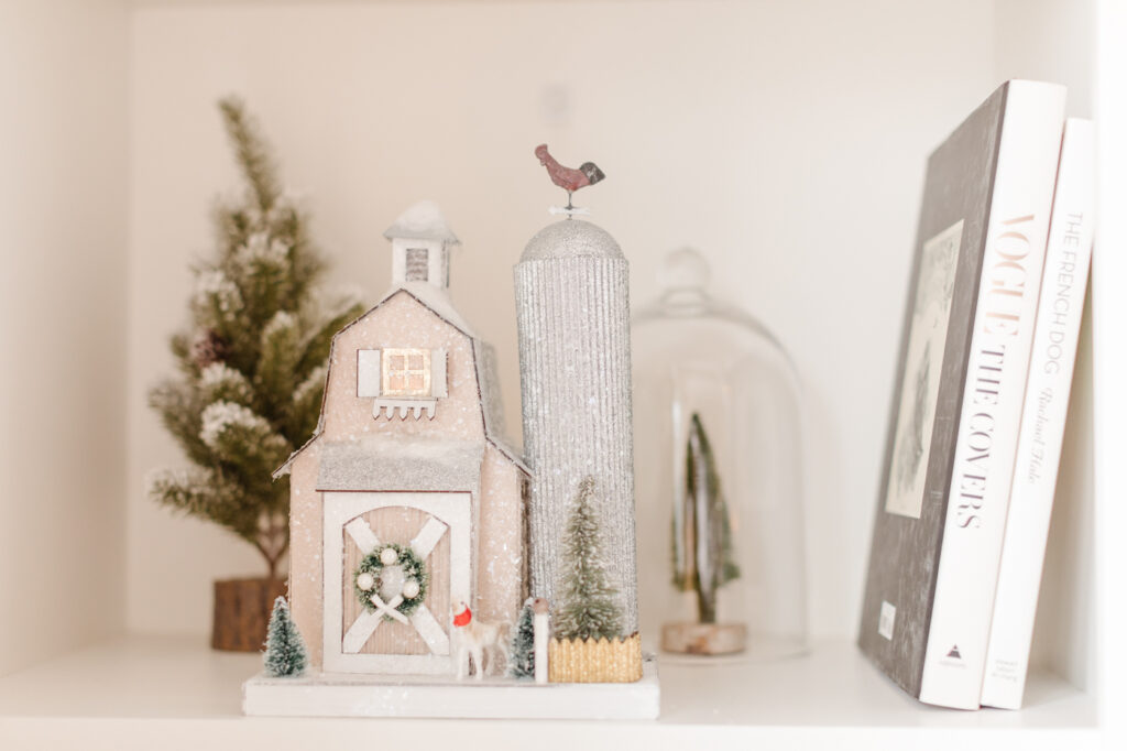 bookshelf, miniature barn 