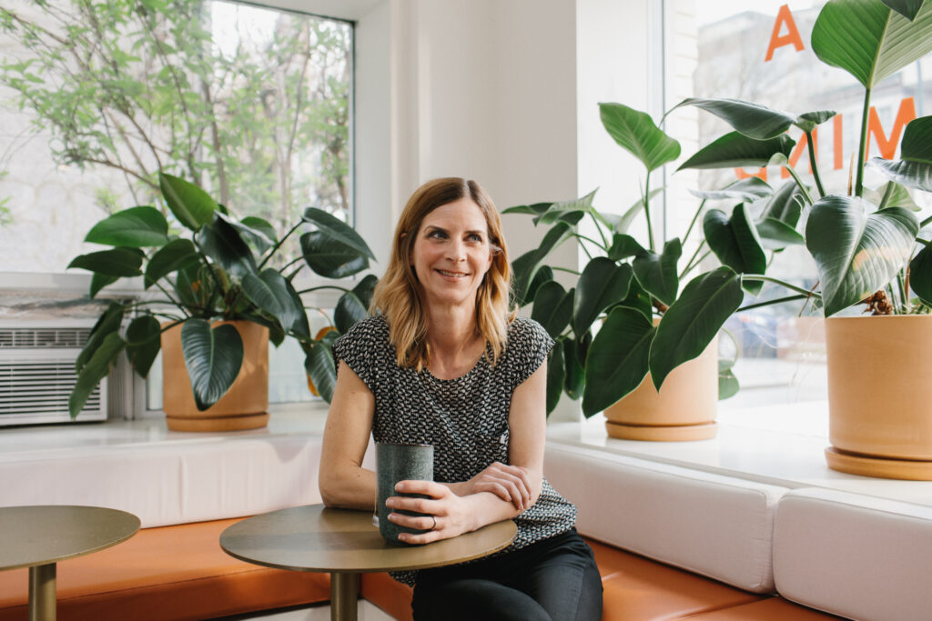 Christine Bergeron, President and CEO of Vancity Sitting in a coffee shop