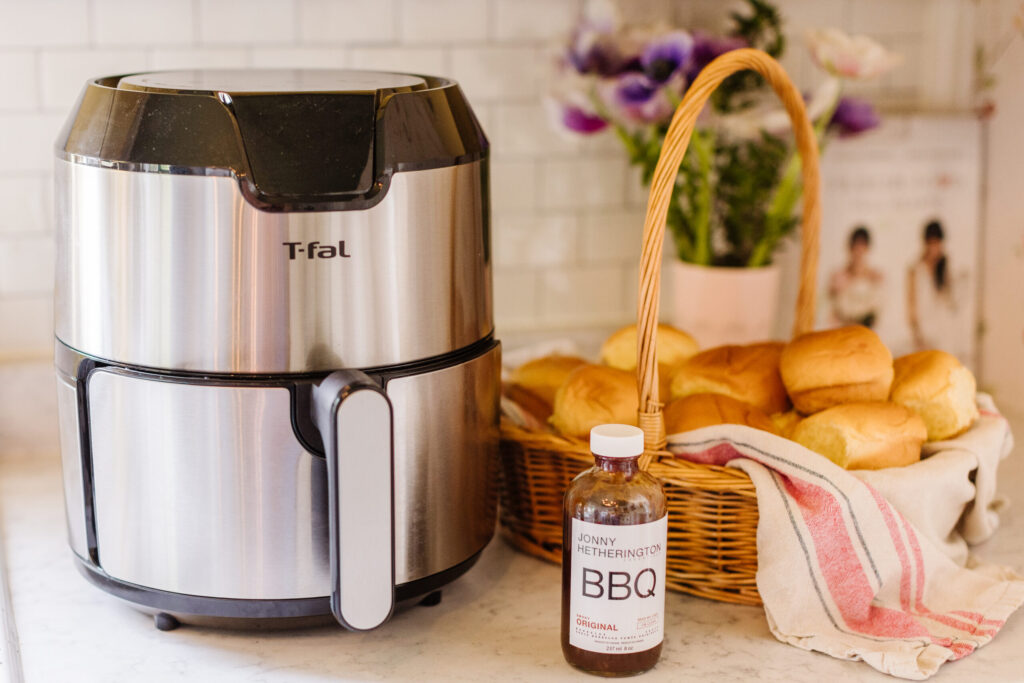 Jillian Harris' Vegan BBQ Shredded Tofu Sliders air fryer recipe