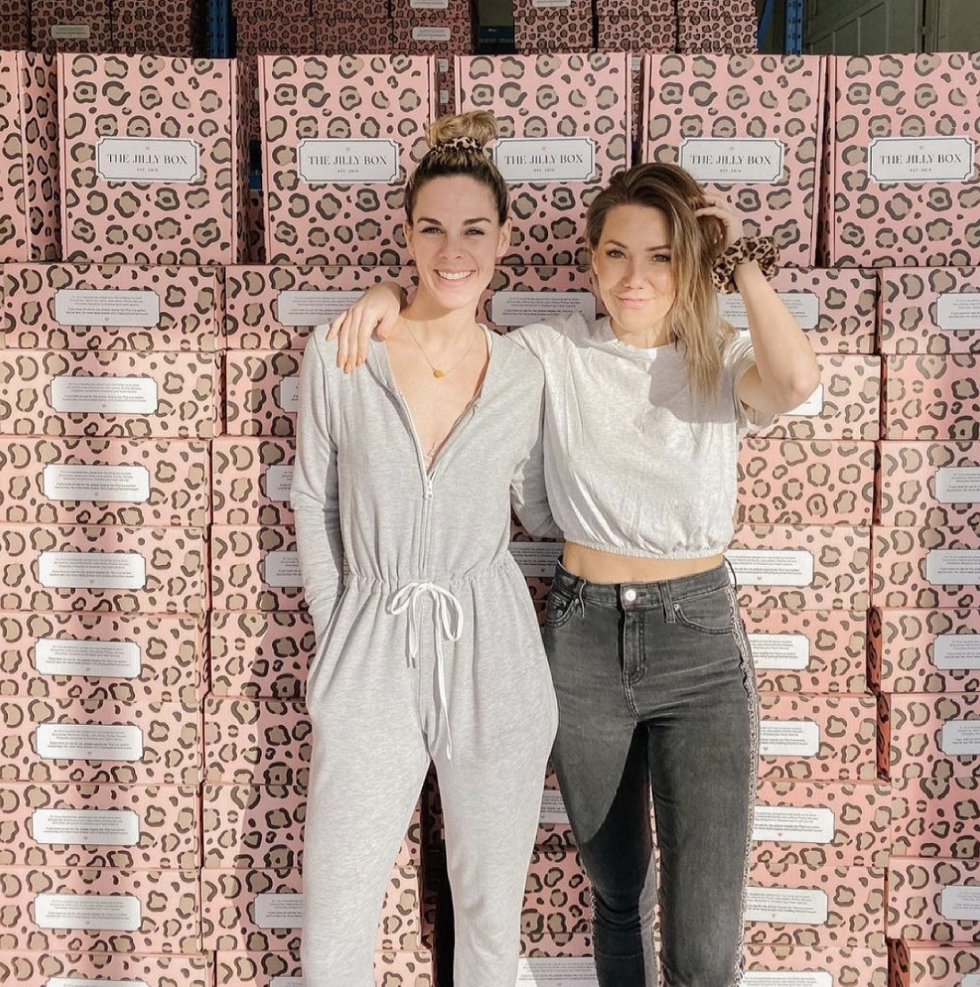 The LOCALITY team at The Jilly Box Warehouse in front of Jilly Boxes in honour of Plastic-Free July.