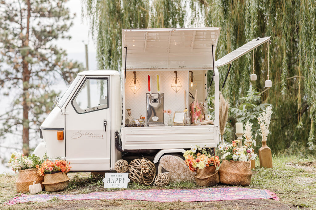 Bubbles and Brews and Mother Love Kombucha set up at Academy at the Farm.