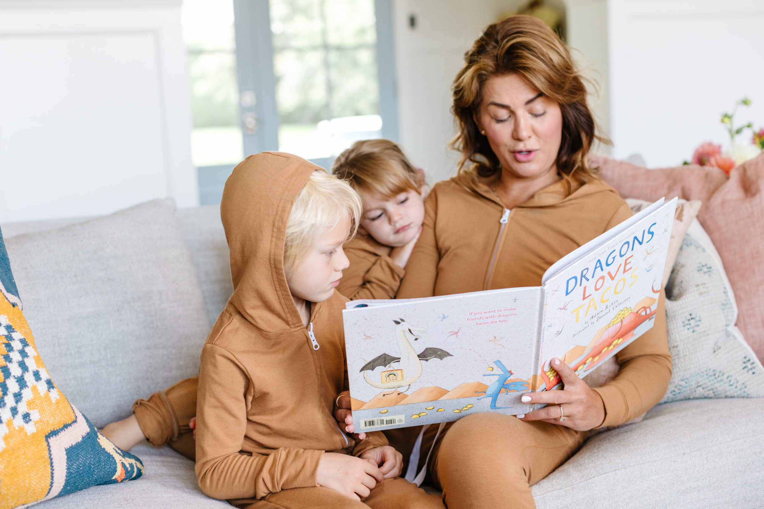 Jillian Harris wearing the Smash + Tess Shay Romper in Cinnamon Brown for Jillian's Holiday Gift Guide