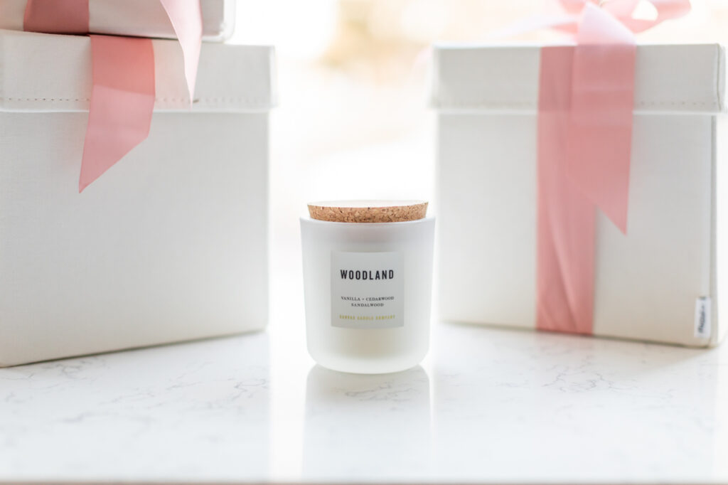 Woodland Candle given to families through Jillian Harris's Sponsored Families initiative (12 Days Campaign)