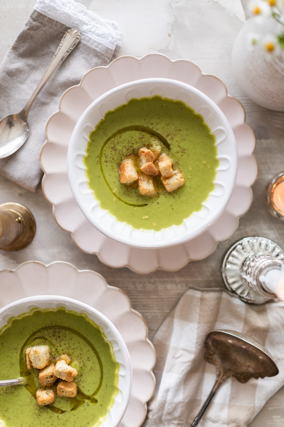 Simple, hearty green soup from Jillian Harris