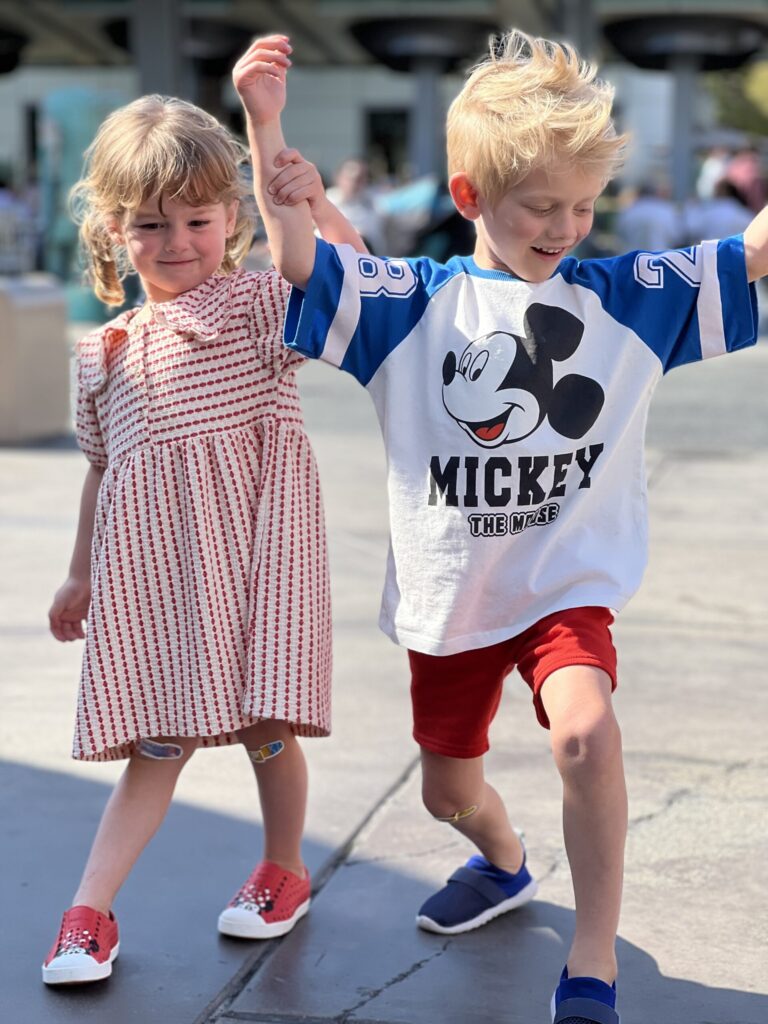 Jillian Harris' kids Annie and Leo at Disney