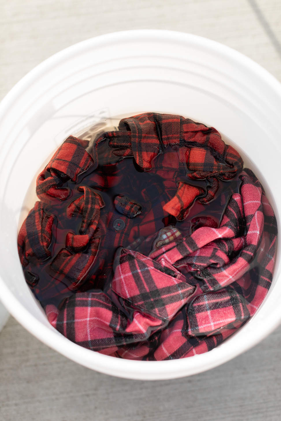 DIY Bleached Flannel Jillian Harris Red Flannel in Bleach