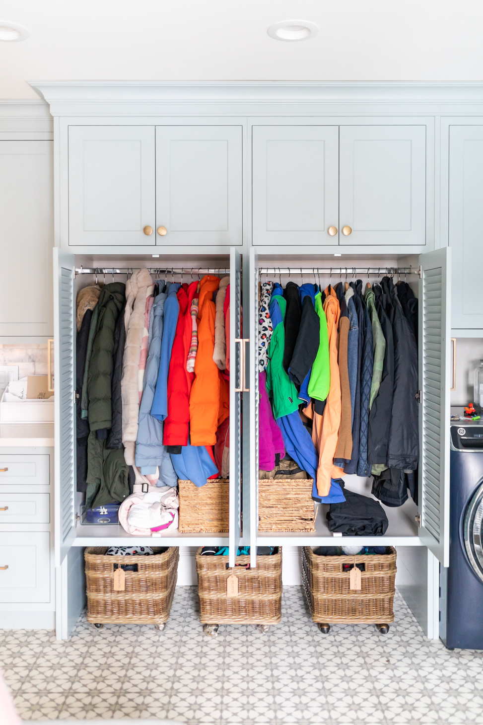 Jillian Harris's laundry room transformation with Megan from Go Simplified