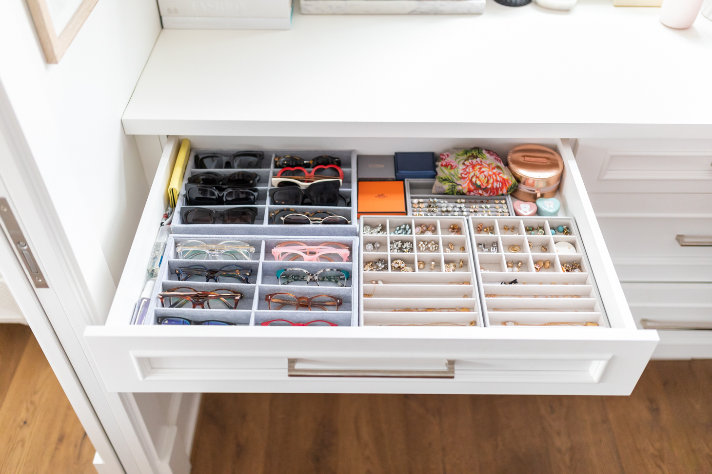 Jillian Harris's accessories drawer transformation with Megan from Go Simplified