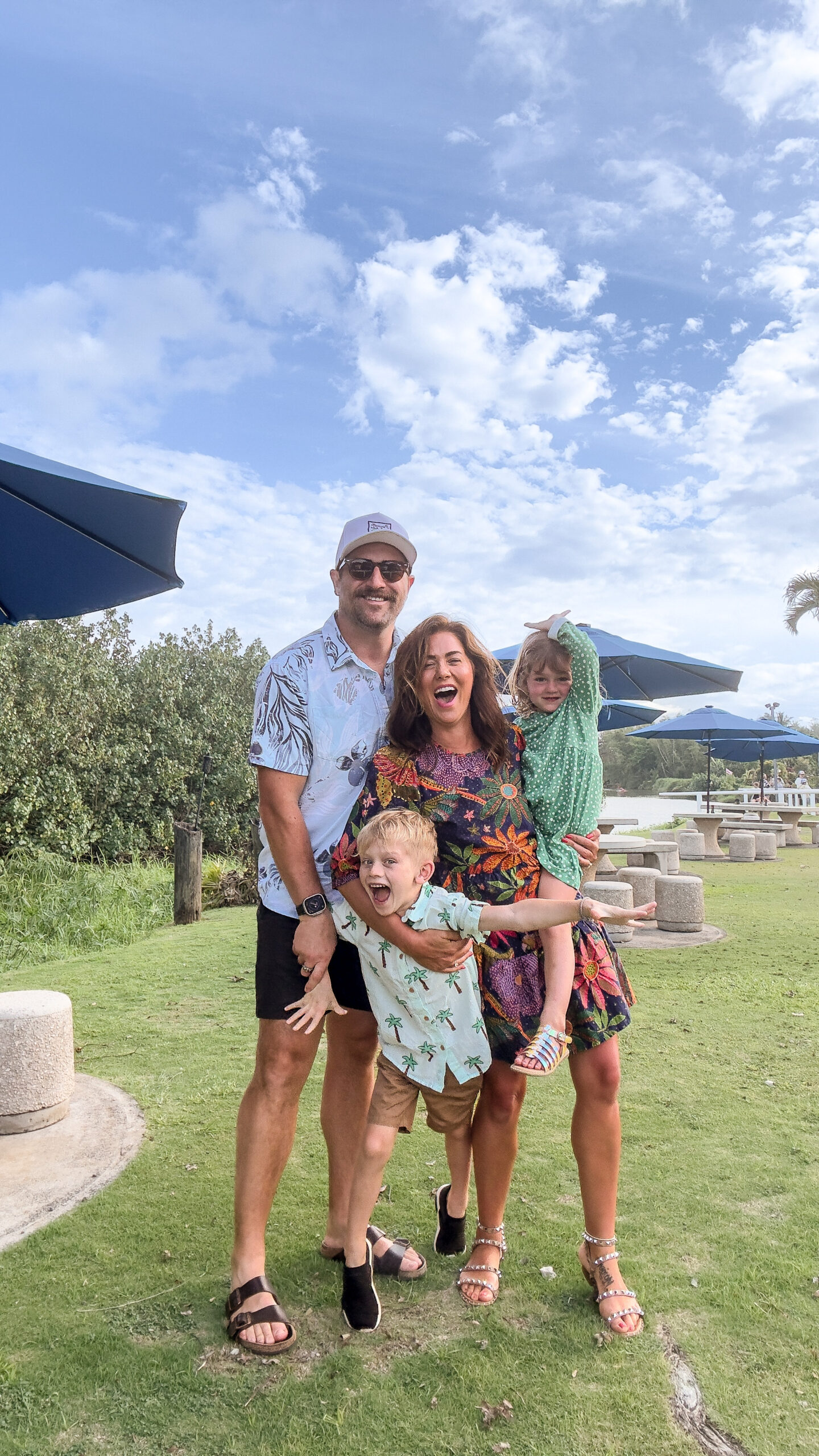 Jillian Harris and her family at 1 Hotel Hanalei Bay