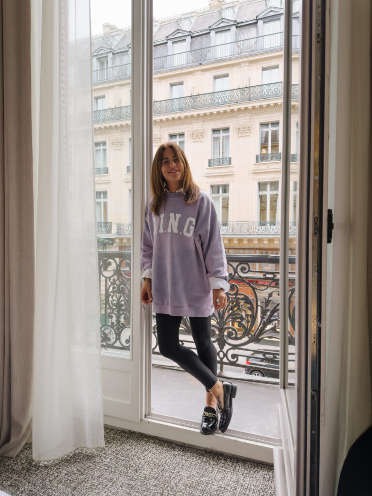 Anine Bing sweatshirt Jillian Harris wore in Paris