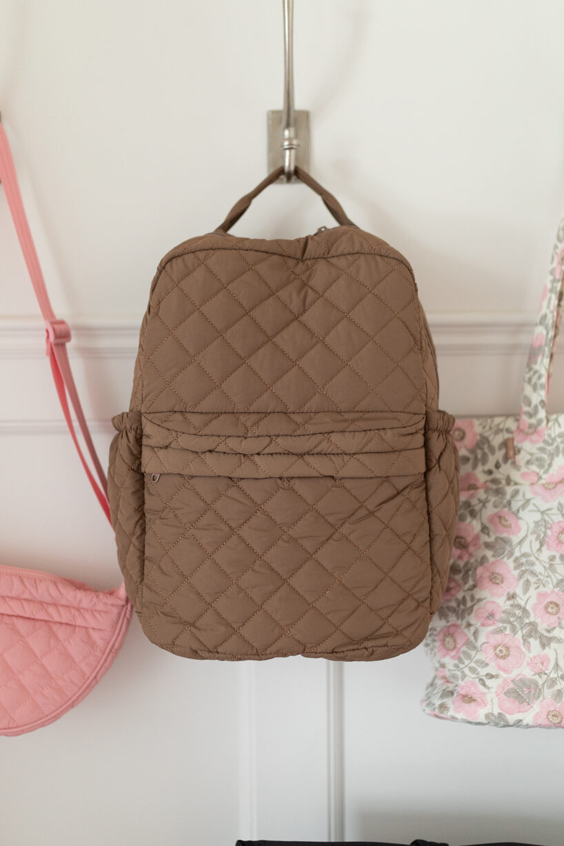 The Jillian Harris x Ela Handbags Backpack in brown