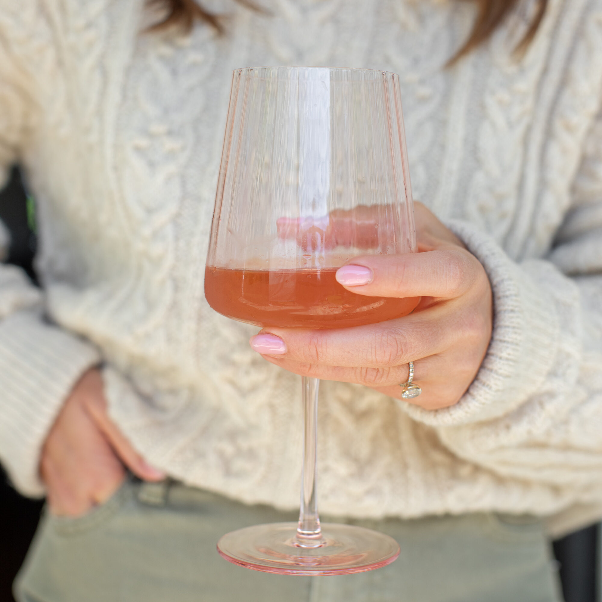 Stemmed Fluted Wine Glass from the Jillian Harris x Joe Fresh x Life At Home™ Fall Collection