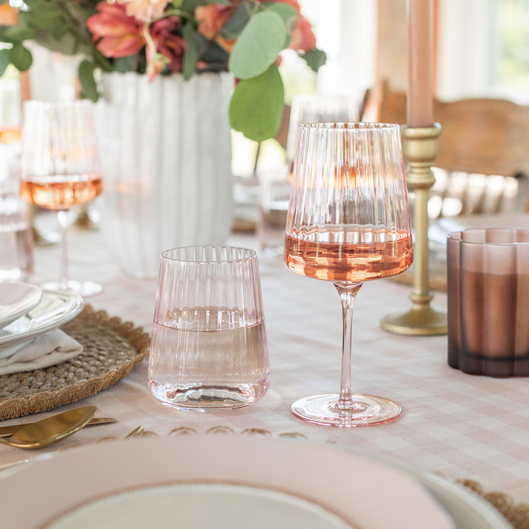 Fluted Wine Glasses from the Jillian Harris x Joe Fresh x Life At Home™ Fall Collection