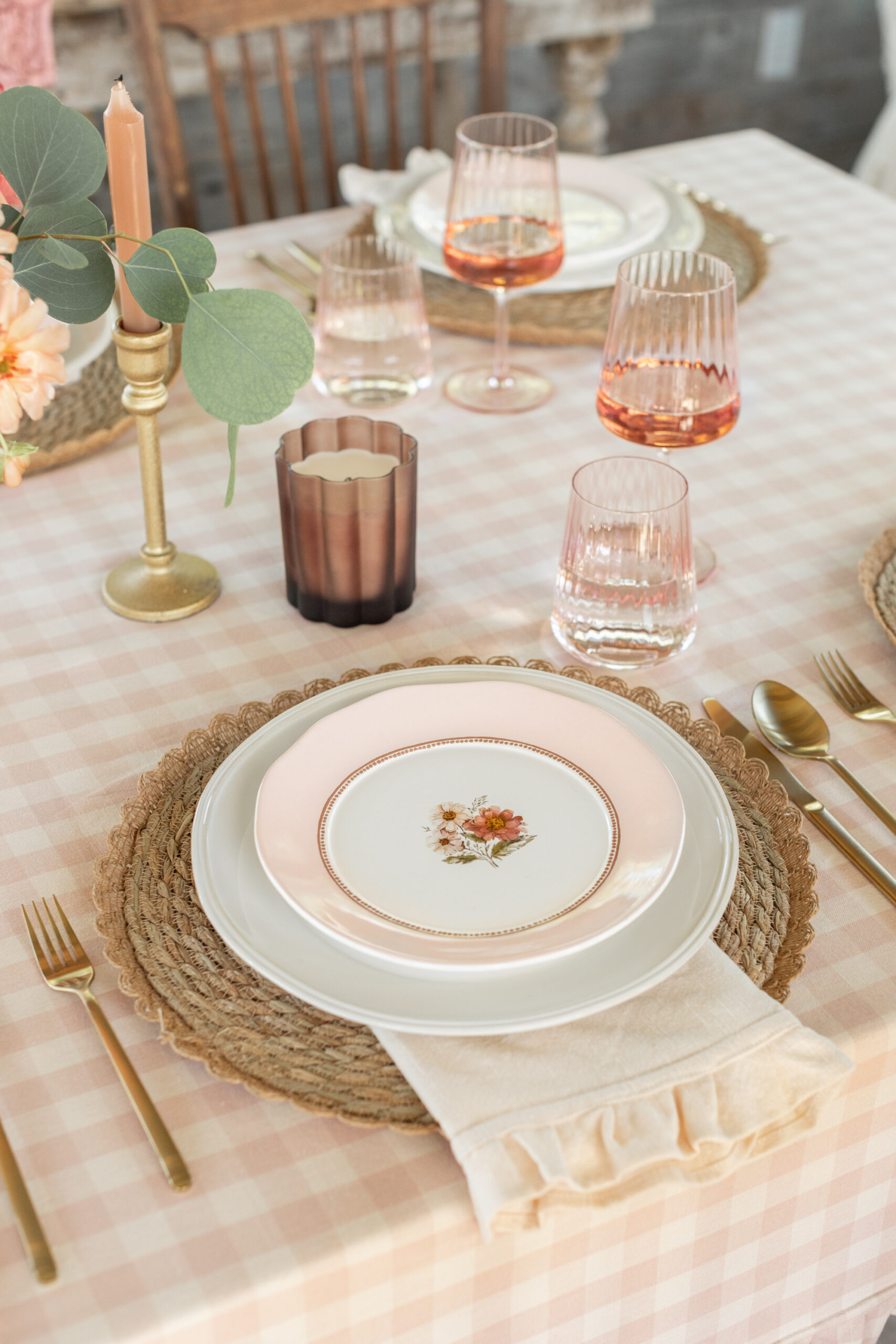 Ruffled Napkins and Gingham Tablecloth from the Jillian Harris x Joe Fresh x Life At Home™ Fall Collection