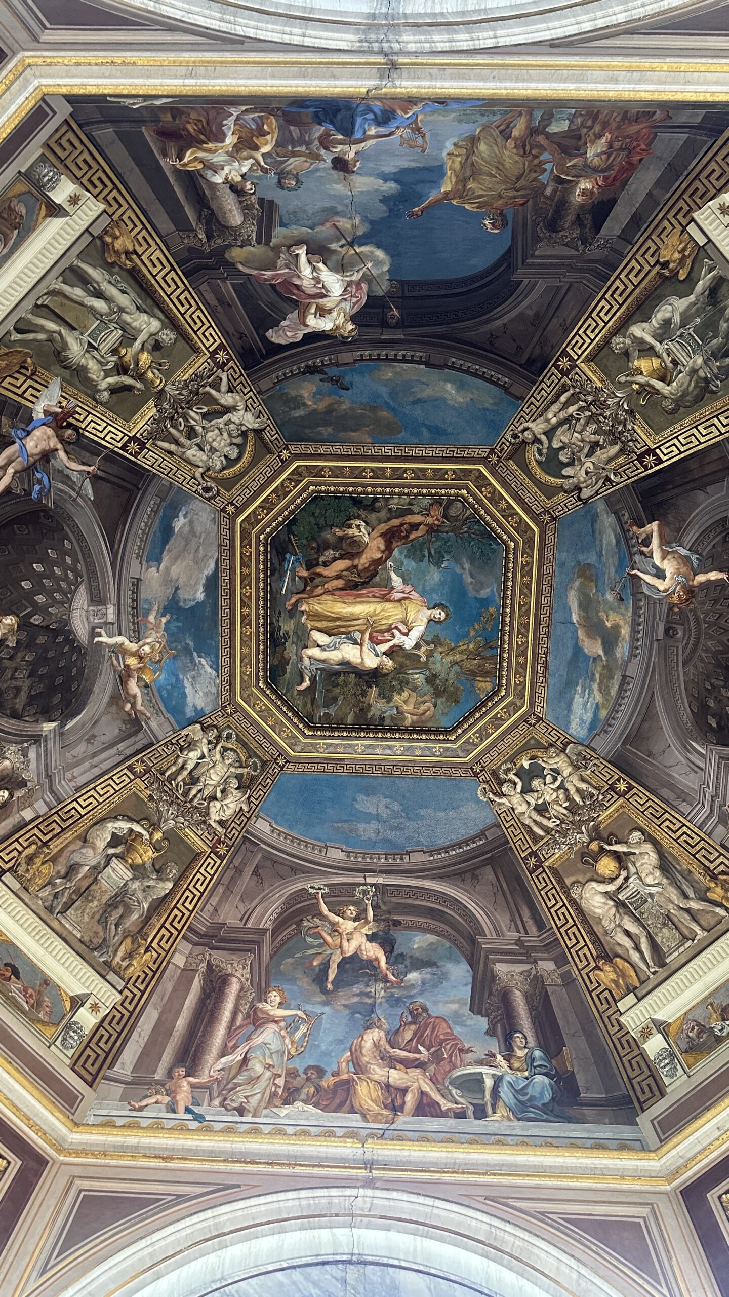 Beautiful painted ceilings in Rome, Italy