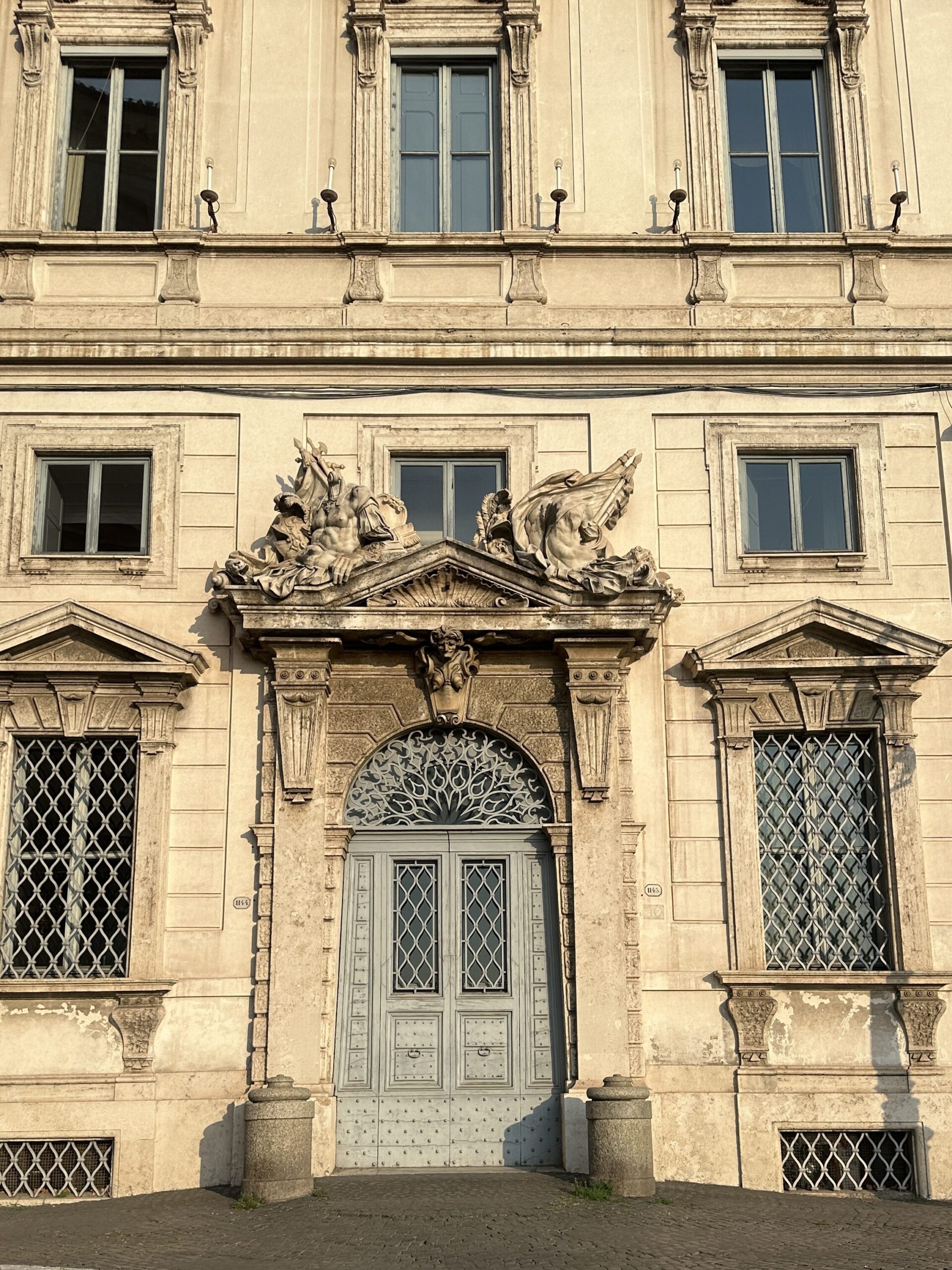 The studded doors in Rome, Italy