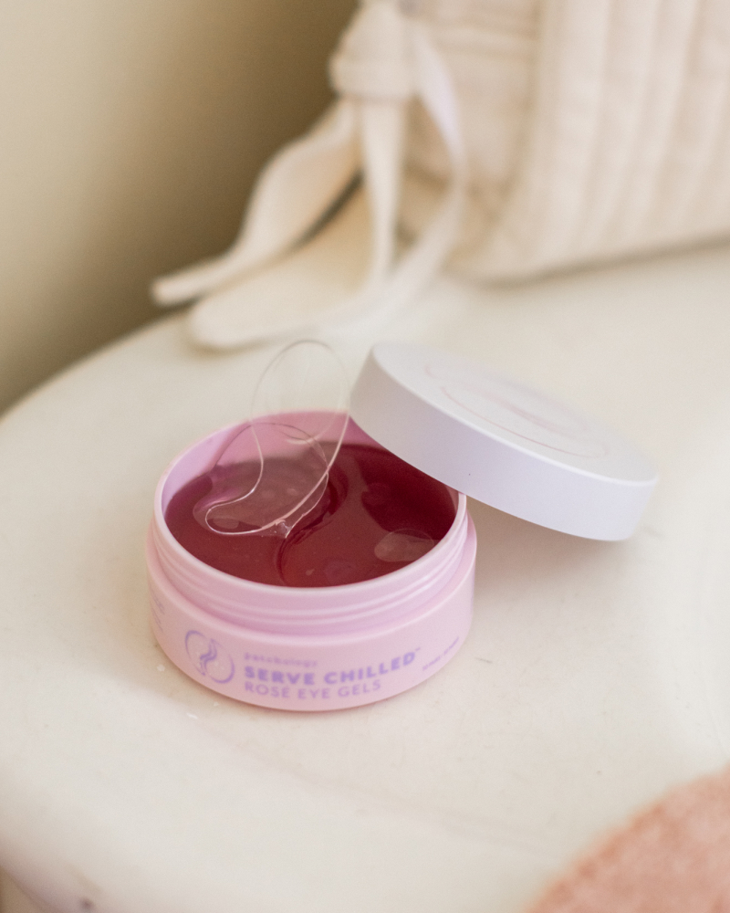 An open box of Patchology Rose Eye Gels.