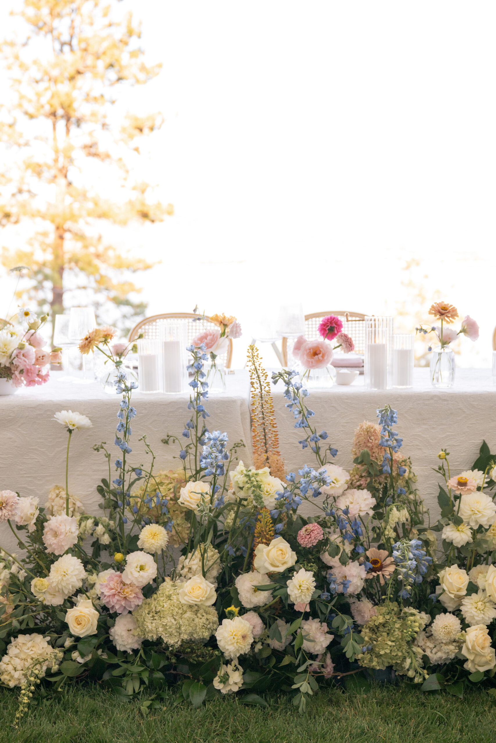 Jillian Harris and Justin Pasutto wedding reception flowers