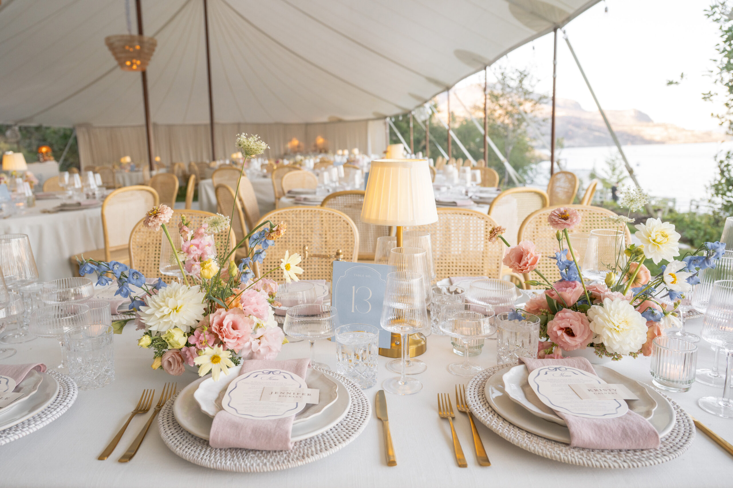 Jillian Harris and Justin Pasutto wedding reception flowers