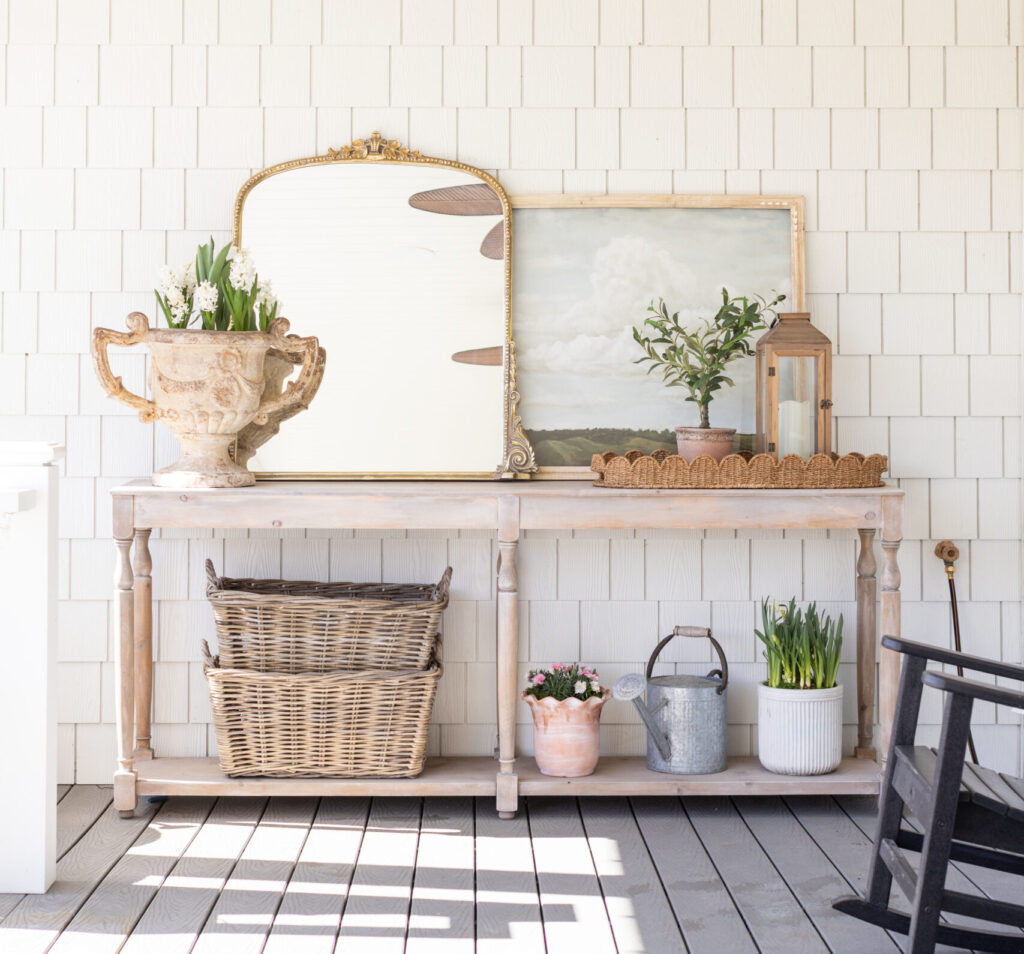 spring front porch decor