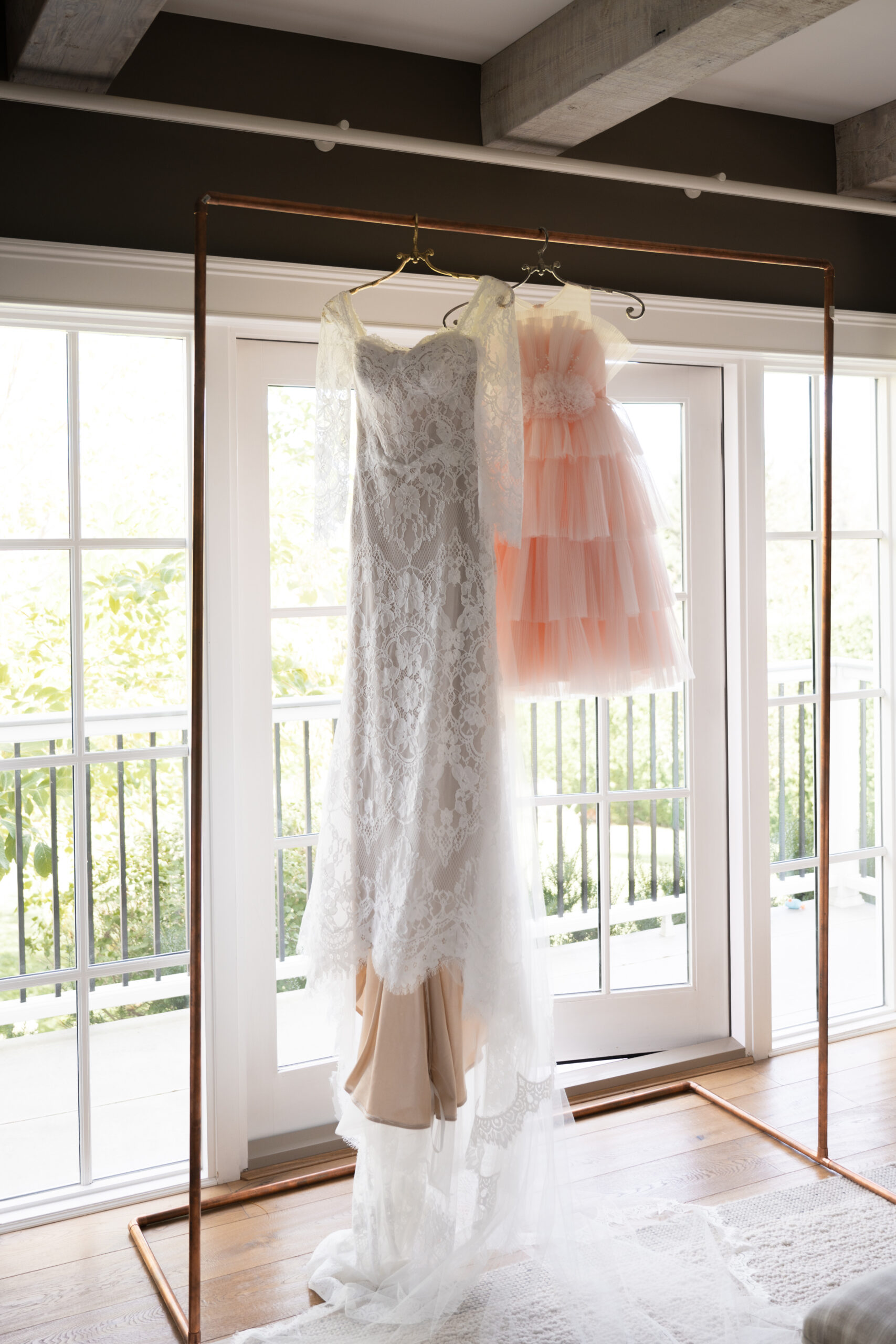 Jillian and Annie's wedding dresses